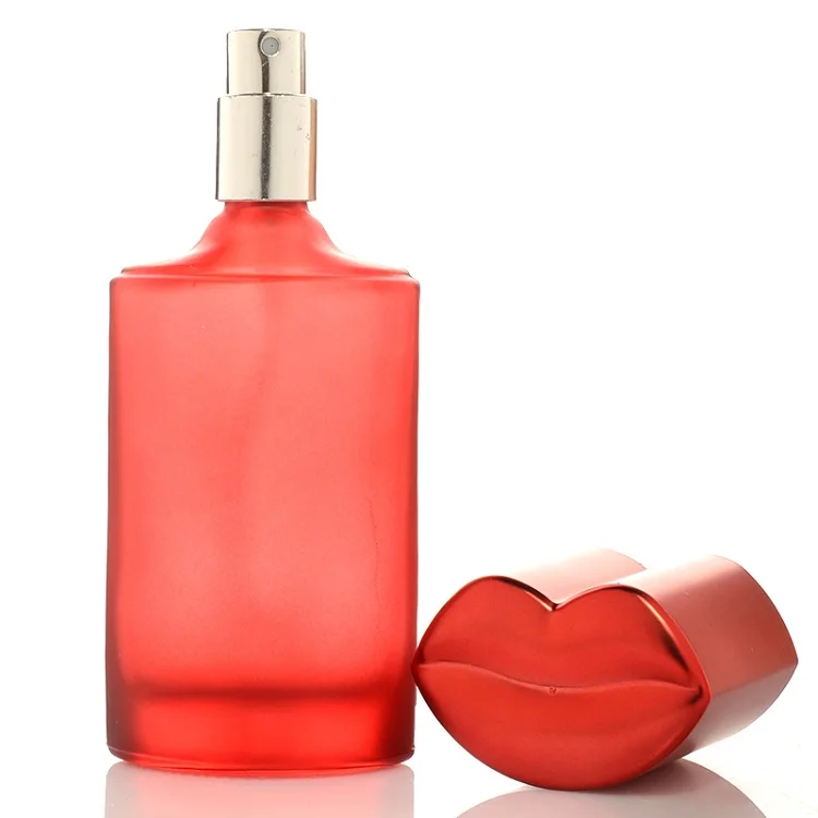 40ml Colorful Lip Shaped Bottle Spray Refillable Bottle Toner Moisturizing Pot Glass Perfume Lotion Pump Bottle Cosmetic Vial  (2)