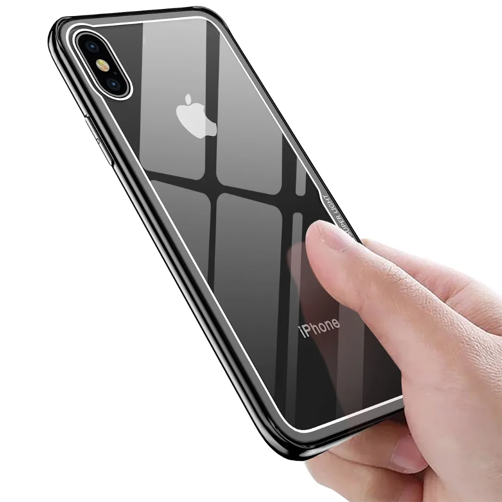 Чехол из закаленного стекла для iPhone X, XR, XS, Max, чехол, Роскошная золотая рамка, защита от царапин, противоударный чехол для iPhone 8, 7, 6, 6s Plus, 11 Pro