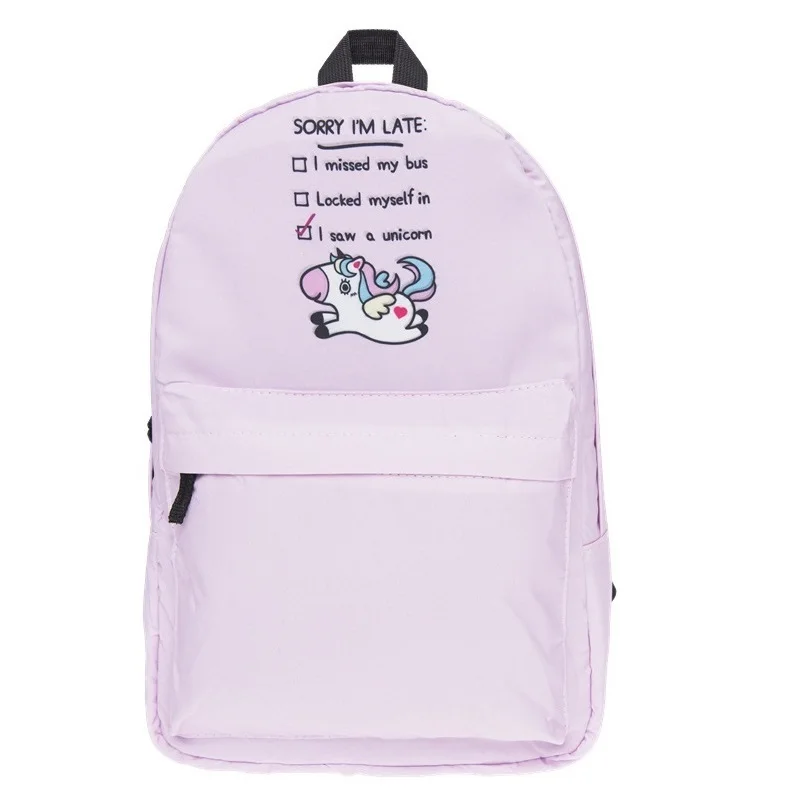 Студенческие рюкзаки с единорогом для девочек, красные, зеленые, розовые школьные сумки, женские повседневные дорожные рюкзаки, чехол-карандаш и подарок