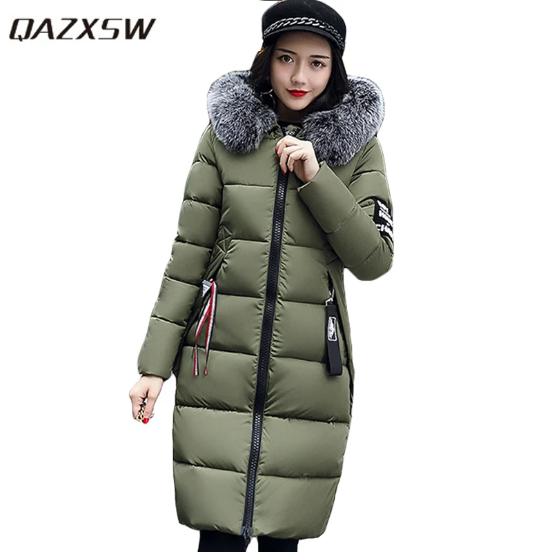 QAZXSW 2019 New Winter Cotton Coats Women Padded Jacket