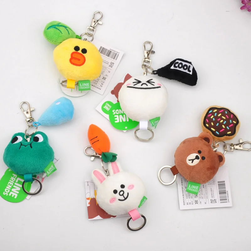 

1 Pc Lovely Small Duck Bear Frogs Rabbit Plush Keychain Bag Pendant Keyring for Girls Gifts Plush Toys
