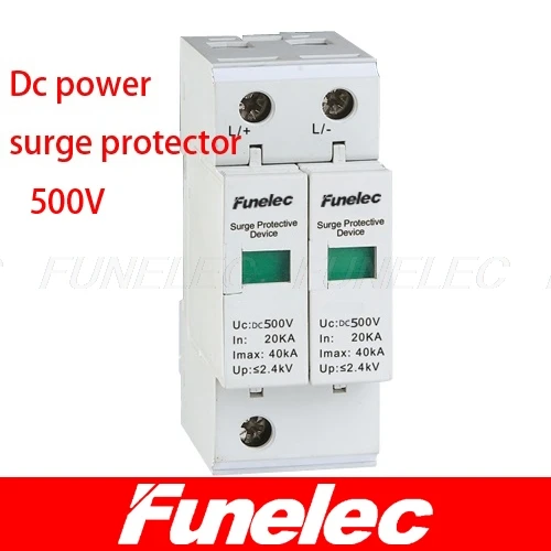 

DC 2P 20KA~40KA 800V DC Surge Protector protection Low-voltage Arrester Device household switch Wind power system