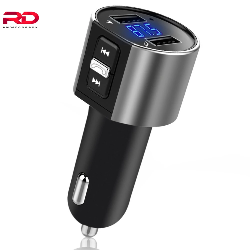 Автомобильное зарядное устройство Haina с двумя USB портами FM Bluetooth беспроводной
