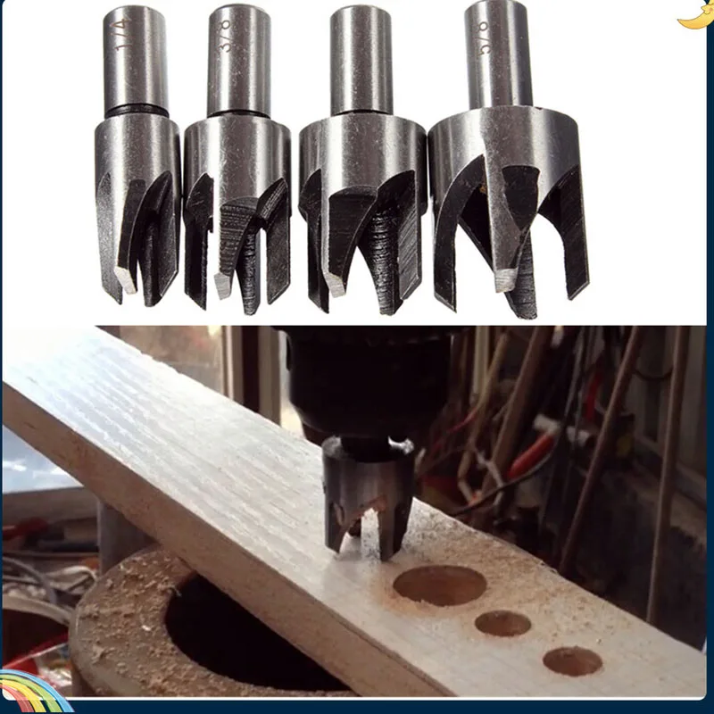 8pcs Tapered Taper 6mm 10mm 13mm 16mm Woodworking Claw Cork Drilling