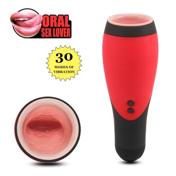 Powerful 30 Speeds Electric Vibrating Silicone Male Masturbator Cup With Tight Deep Throat Adult Pocket Sex Toys for Men 4