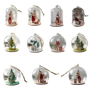 

Christmas Ball Ornament Clear Glass BallBauble Xmas Decoration Ornament Wedding Party Glass Ball Christmas Decor Pendant