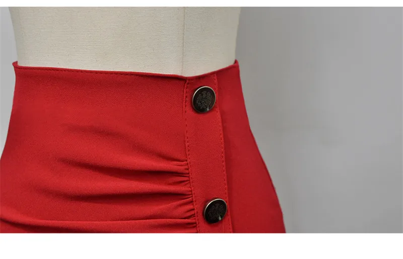 Женские Юбки-миди с высоким разрезом и пуговицами, с высокой талией ампир, Женская юбка-годе для девочек,, осенне-зимняя юбка, M18120911