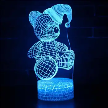 

Brain Shape 3D Illusion Lamp 7 Color Change Touch Switch LED Night Light Acrylic Desk lamp Atmosphere Lamp Novelty Lighting
