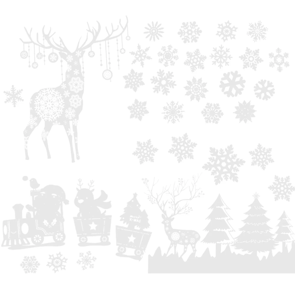 украшения на окна на новый год олененок. наклейки на окна новогодние олени. трафареты на окна новогодние олени. украшение окна на новй од. новогоднее украшения на окна.