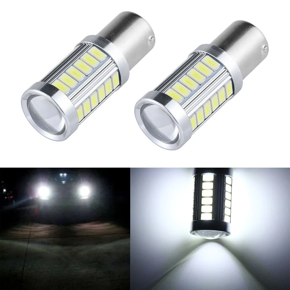 

1Pair 1156 LED Car Tail Bulb Brake Lights auto Reverse Lamp Daytime Running Light red white yellow 12V Auto Replacement Parts