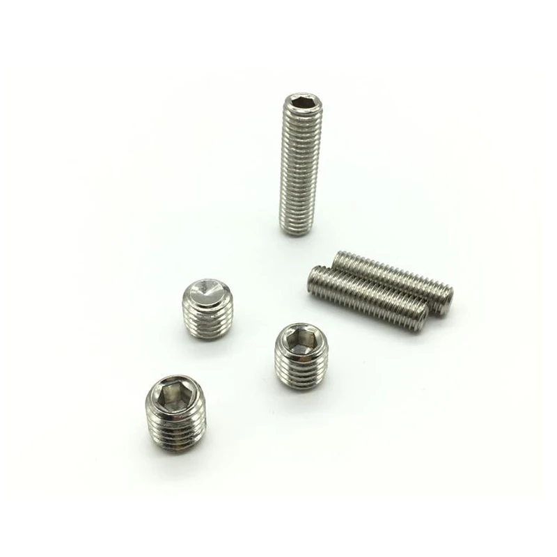 

100Pcs Set Screws Cap Point Stainless Steel M2 M2.5 M3 M4 M5 DIN916