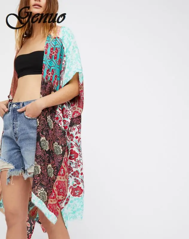 

Summer Kimono Cardigan Long Blusa Boho Blouse Women Tops Beach Body Feminino Blusas Mujer De Moda 2019 Kimono Praia Tassel Shirt