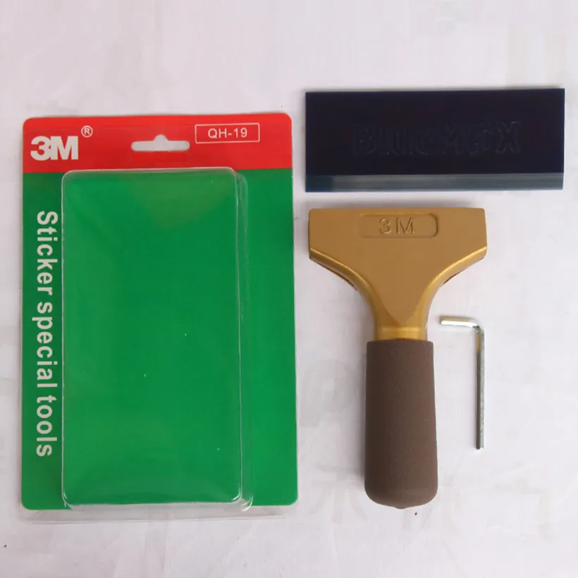 100pcs DHL Free QH 01 3M gold handle scraper Rubber blade Scraper Tool