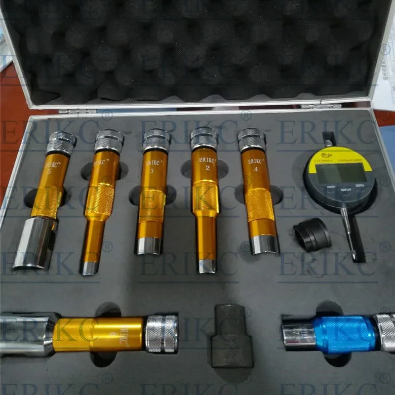 

ERIKC Injector Gaskets Shims Lift Measure Instrument E1024007 CR Injector Nozzle Washer Space Testing Tools Sets Golden color