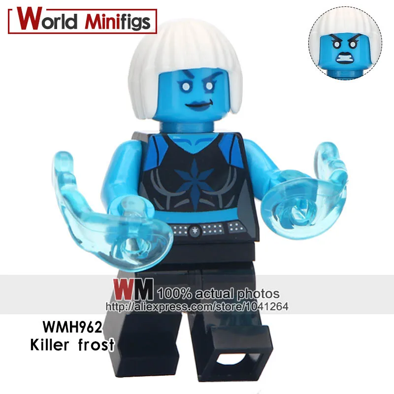 

Single Sale DC Super Heros Killer Frost Aquaman Mera Reverse Flash Brother Eye Wonder Woman With Hat Building Blocks kids toys