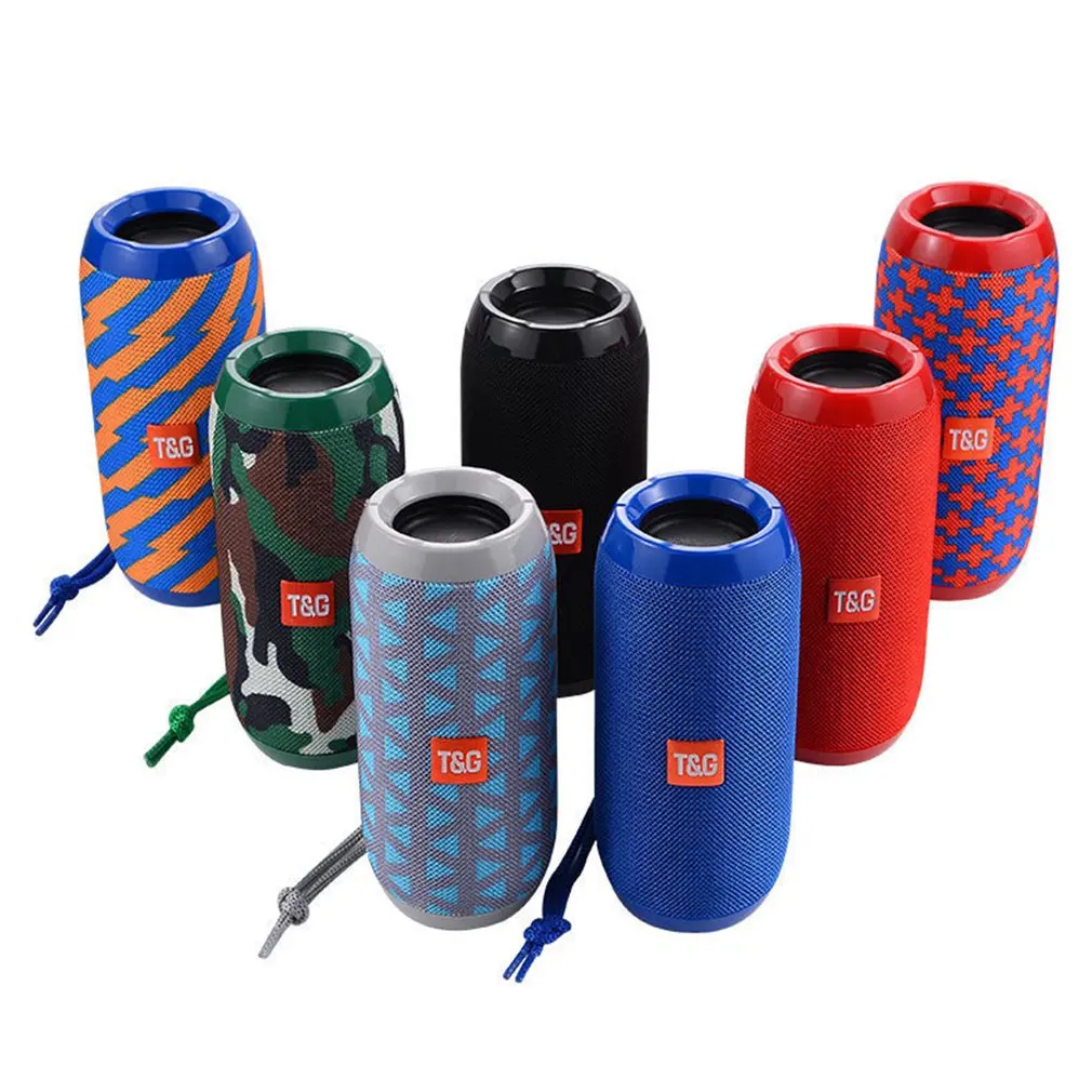 

TG117 Bluetooth Outdoor Speaker Portable Waterproof Wireless Mini Column Stereo Loudspeaker Support TF Card FM Radio Aux Input