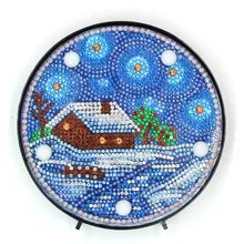 Shirliben зимний дом Рождество на заказ Diy алмазная живопись Светодиодная лампа ночник в гостиной клейкая наклейка ZXD040