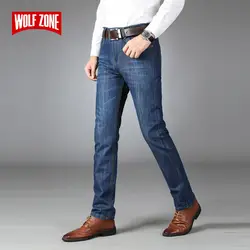 Новый известный бренд стрейч мужские джинсы брюки осень-зима модные мужские джинсы Бизнес Повседневное обтягивающие джинсы Для Мужчин's