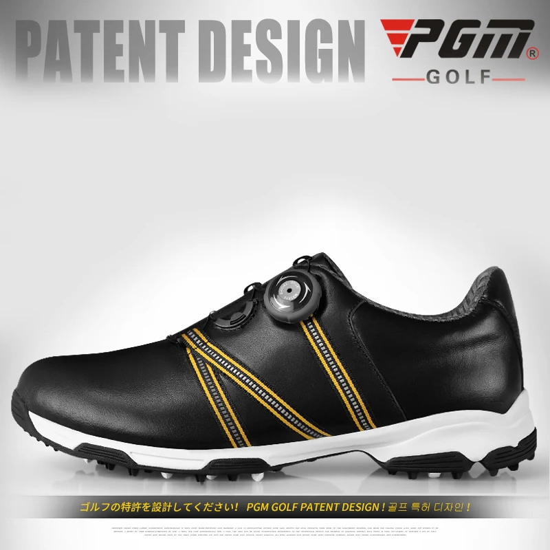 Высококачественная Мужская обувь для гольфа противоскользящая Спортивная теннисная обувь первый слой кожа патенты ручка пряжки сетчатая подкладка дышащая