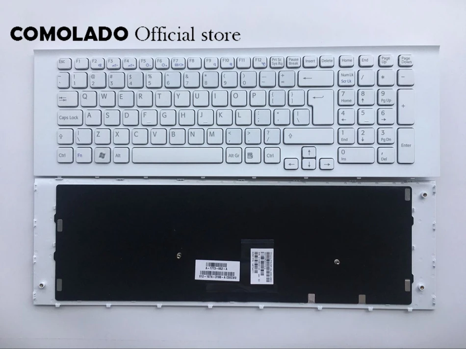 

UI Keyboard for Sony VAIO VPC-EC VPCEC Series white white frame Keyboard UI Layout