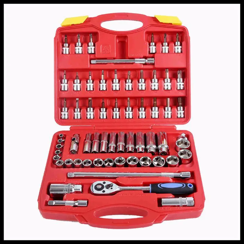

61pcs 3/8" Car Repair Tools Mechanic Tools Set Socket Wrench Tools for Auto Ratchet Spanner Screwdriver Socket Set Hex Key