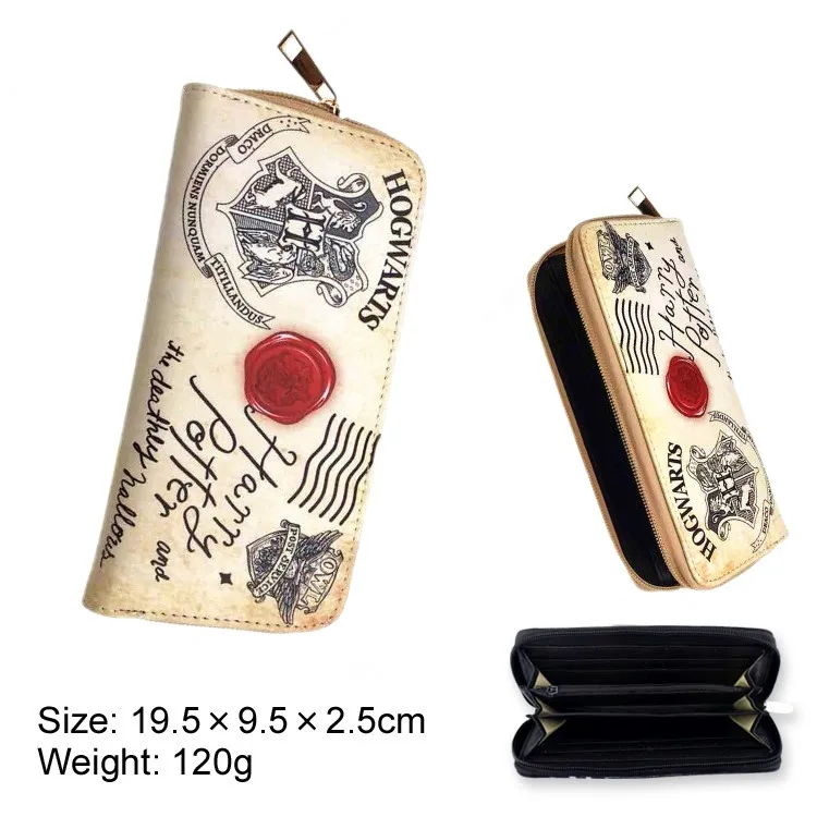 

Women Handbags Harry Potter Long Wallet Student Coin Purse Hogwarts Invitation Letter Cartoon Wallets Children Gift