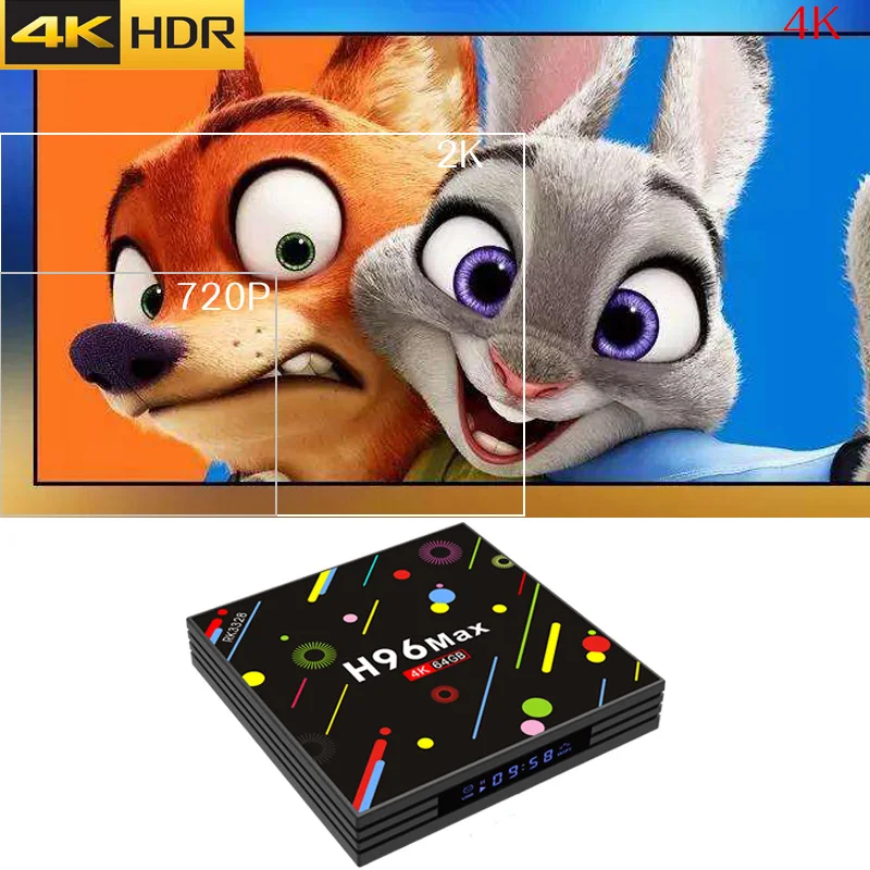 Xinways H96 MAX Plus Smart TV Box Android 7.1 Rockchip RK3328 4 gb 32 gb 64 gb USB3.0 H.265 4 k GooglePlay Netflix set top box