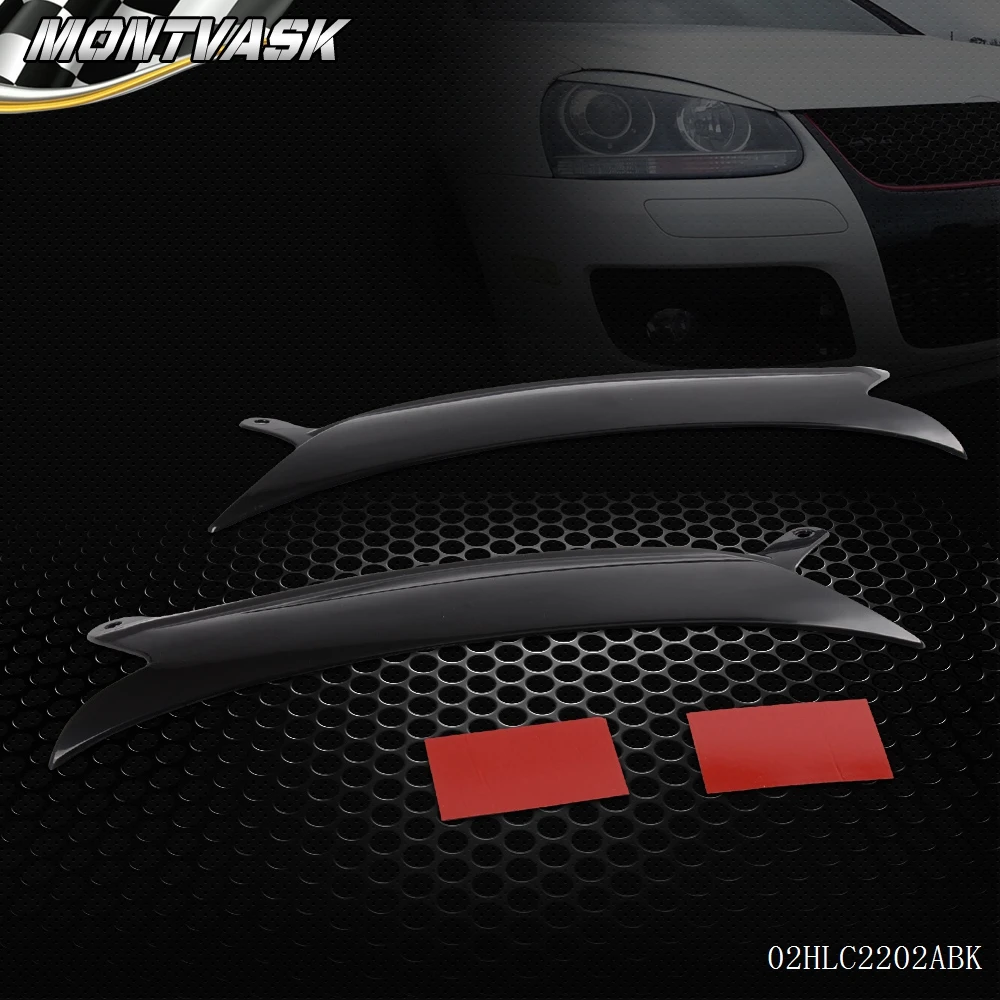 2 pcs Headlight Eyelids For 2006 2009 VW Golf GTI Jetta R32 Rabbit Mk5