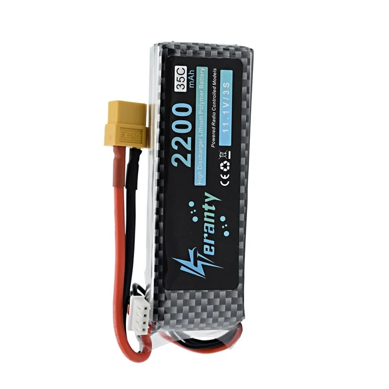Günstig 3 teile los 3S 11,1 v 2200mAh 35C LiPo Batterie XT60 T JST EC5 Stecker Für RC Auto Flugzeug Hubschrauber 11,1 v Wiederaufladbare Lipo Batterie 3s