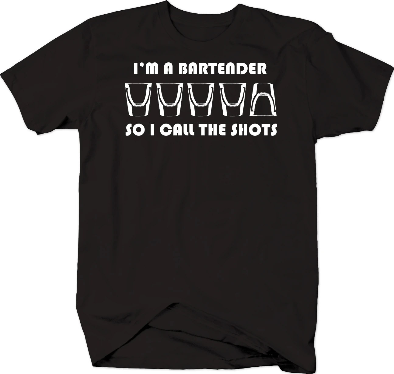 

I'm A Bartender So I Call The Shots Funny Mixologist Work Pun Tshirt Graphic Tees Men