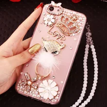 Роскошные девушка женщина леди С кристалалми и стразами обложка + 3D Bling со стразами чехол для телефона Xiaomi Redmi 4x/Примечание 4x/ 4 Pro/Mi 5 6/4A