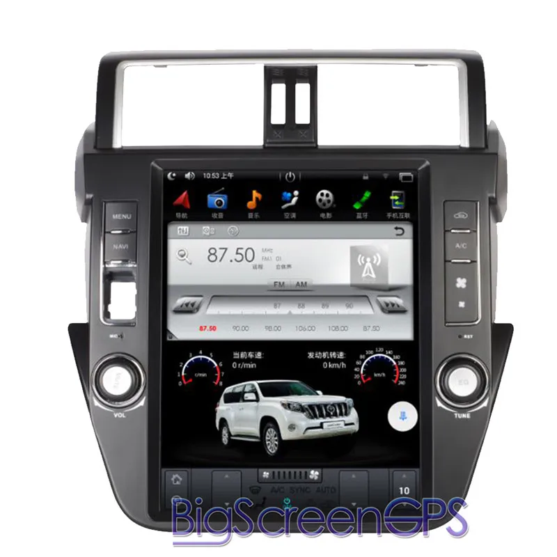 Android 6,0 Тесла стиль автомобиля без DVD плеер gps Navi для Toyota Land Cruiser Prado 150 2014 + Автомобильный DVD-плеер Recoder