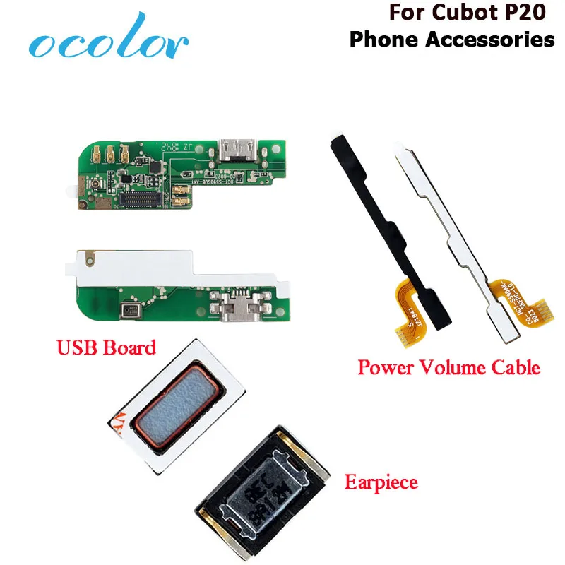 ocolor For Cubot P20 USB Board High Quality Replacement Parts For Cubot P20 Power Volme Cable Earpiece Mobile Phone Accessories