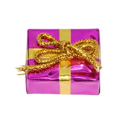 Dongzhur Куклы Дом Миниатюры 1:12 Кукольный Рождество конфигурации фиолетовый Бумага мини-подарочная коробка DIY Миниатюрный Кукольный домик
