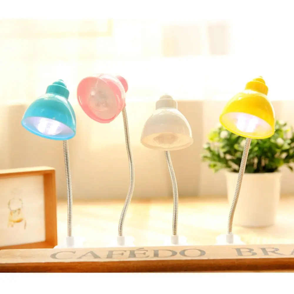 

1Pc Led Book Light Mini Clip on Adjustable Bright Table Reading Lamp for Travel Study Eye Protection Light with Batteries