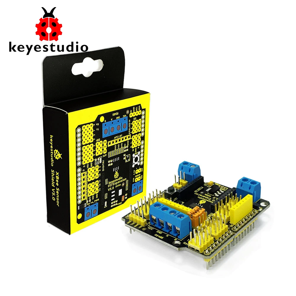 Free shipping! Keyestudio Xbee Sensor Expansion Shield V5 with RS485 Bluebee Interface for Arduino robot car