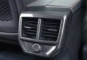 

Carbon Fiber Color Interior Armrest Rear Air Outlet Diffuser Vent Trim 1PCS For Peugeot 3008 GT 2017 2018
