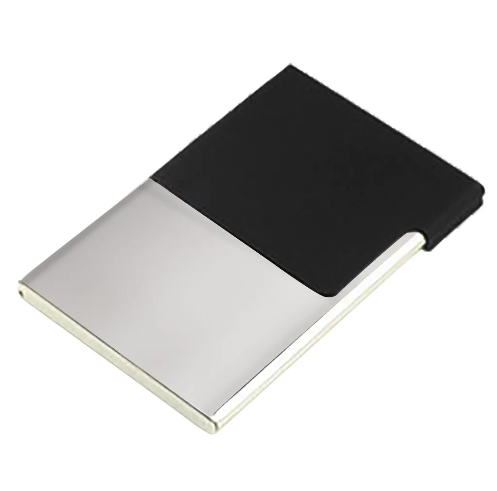 

Creative Aluminum Holder Half Open Metal Box Cover Credit Business Card Wallet Card Holder portfel carteira