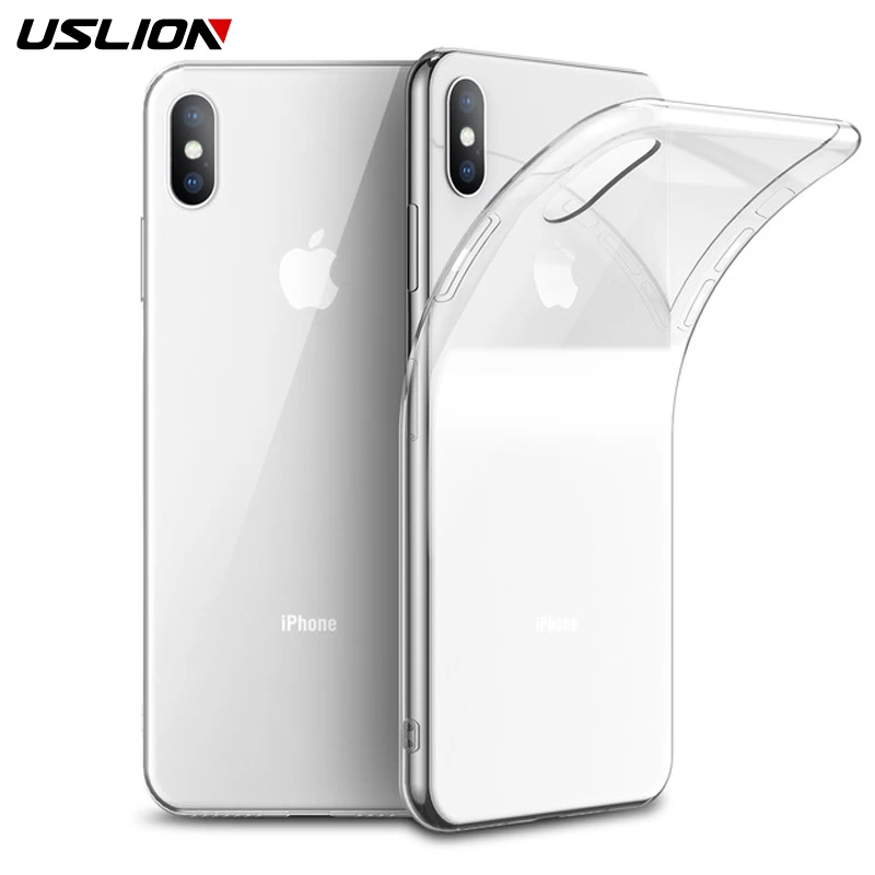 

USLION Clear Transparent Case For iPhone X XS MAX XR 8 7 6 6s Plus Ultra Thin Slim Soft TPU Silicone Colorful Cover Coque Fundas