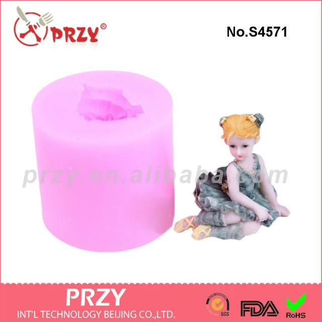 Dancing Girl silicone soap mold DIY font b food b font grade silicone mold silicone rubber