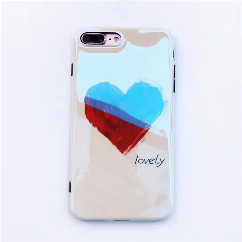 Soft-TPU-Phone-Case-for-iPhone-7-8-6-6s-Plus-Graffiti-simple--love-heartr-lovers-for-iPhone-X-Blue-light-Case-Cover-Conque (3)