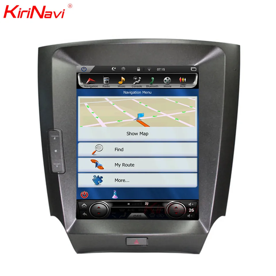 KiriNavi вертикальный экран Tesla стиль Android 8,1 10," Автомагнитола для LEXUS IS IS250 IS300 IS350 Автомобильный мультимедийный DVD навигатор