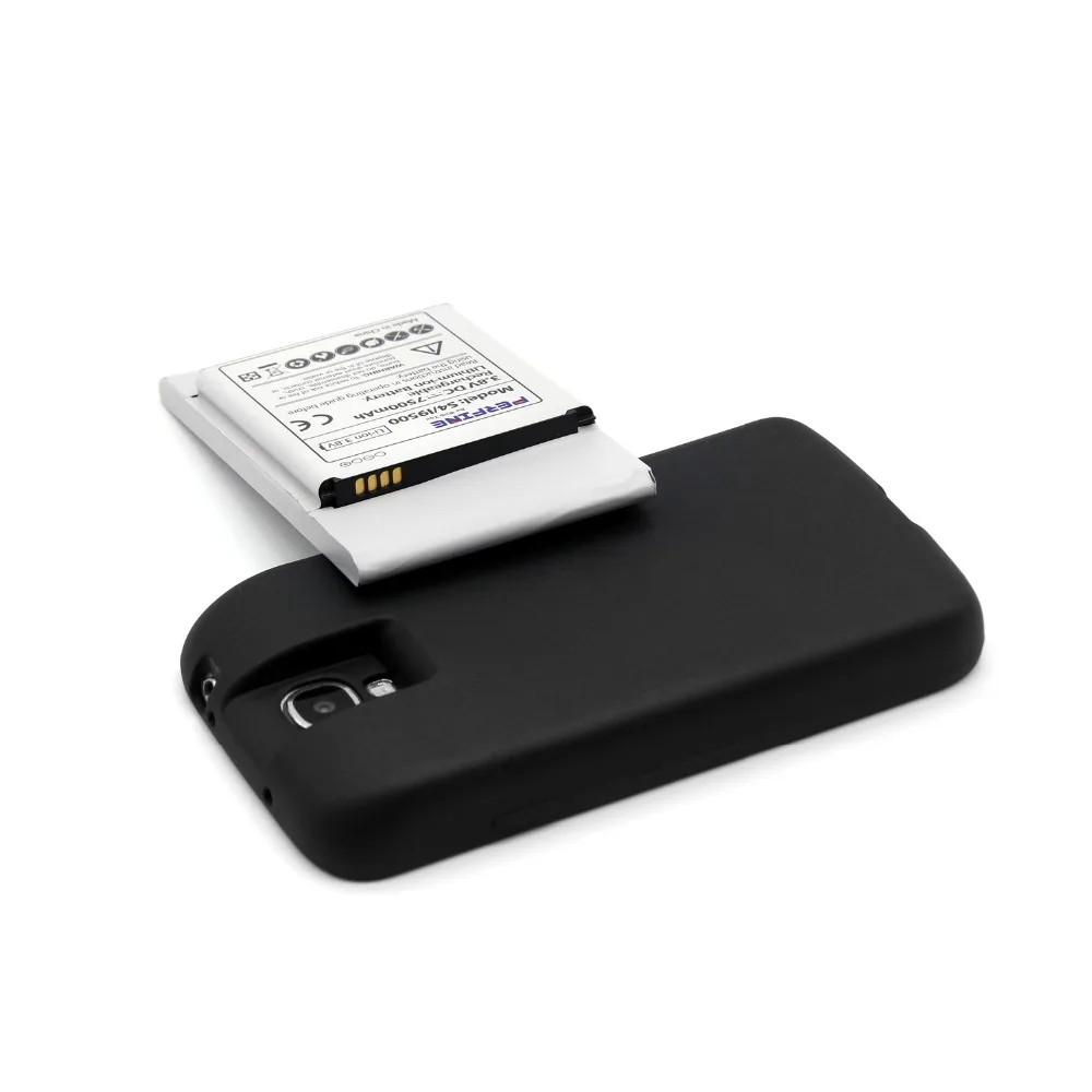 Cena I9500 wymienna bateria B600BC być do Samsung Galaxy S4 i9505 większa bateria NFC 7500mAh + na całą powierzchnię ochronna obudowa tpu czarny