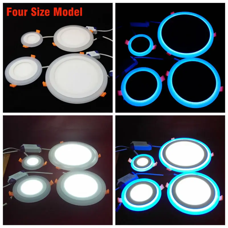 suspended ceiling light panels Superbright Led Ceiling Light Ultrabright Down Lamp Recessed Led Panel Lamp AC85 - 265V 3 Models Dual Color Acrylic Round/Square 2x2 drop ceiling light panels