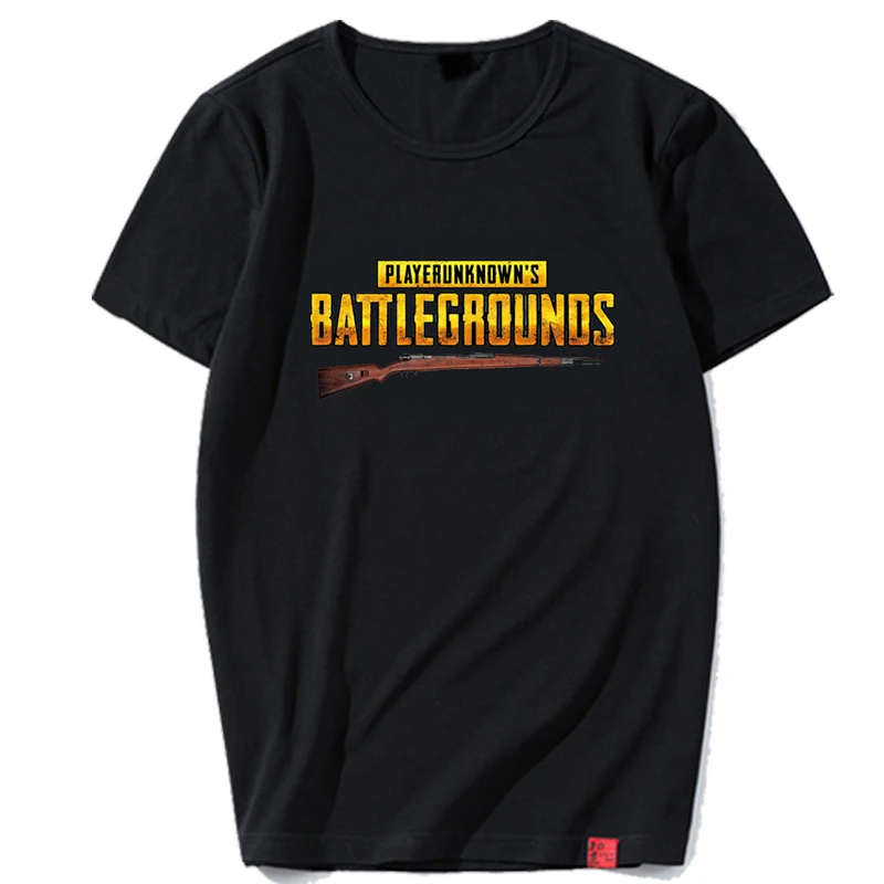  Men Fashion PUBG Player Unknown's Battlegrounds Black T shirts Short sleeve Winner Chicken Dinner M