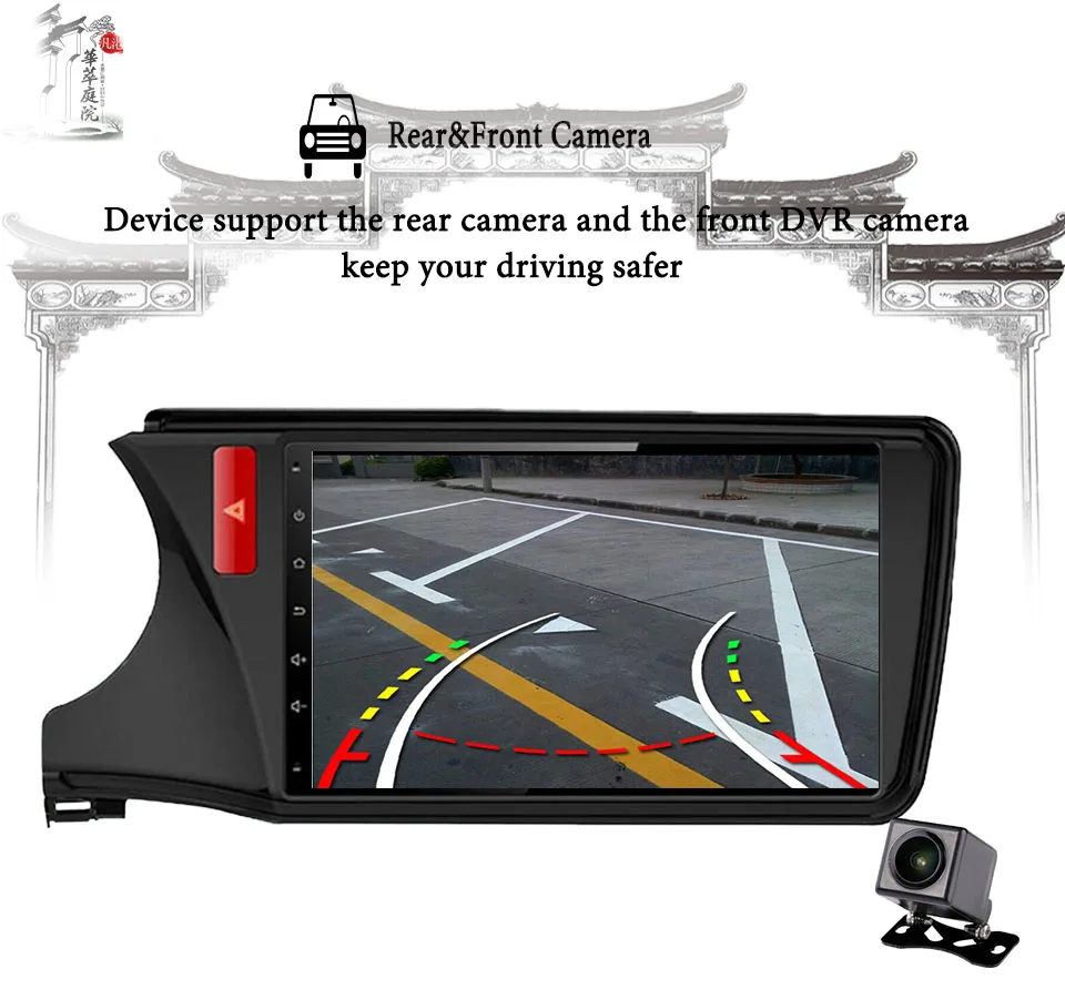 Perfect 10.1 Inch Android 9.0 Octa Core RAM 4GB Fit HONDA CITY 2014 2015 2016 2017 2018 Car DVD CD Player Navigation GPS Radio System 5