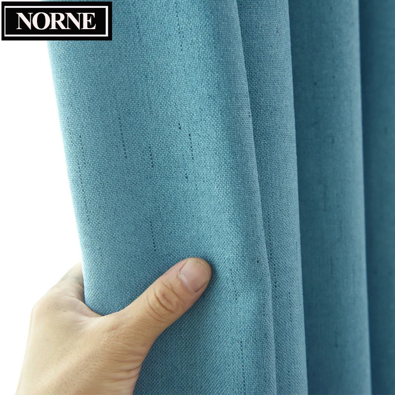 

NORNE Faux Linen Solid Color Blackout Curtains for Living Room Modern Curtain for the Bedroom Drapes Blinds for Custom Made