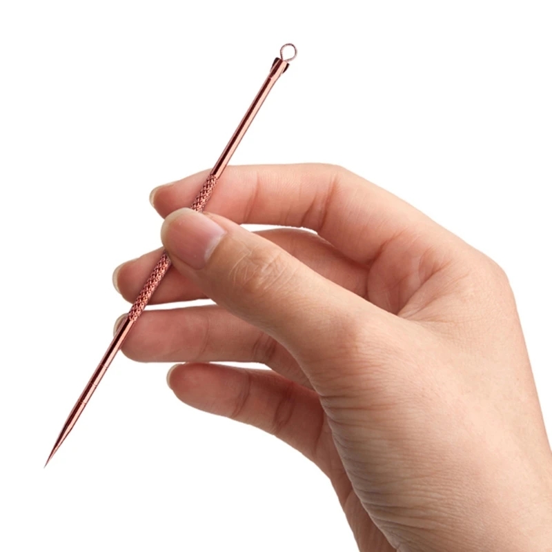 

Stainless Steel Double-ended Acne Comedo Pin Press Ring Extractor Tool