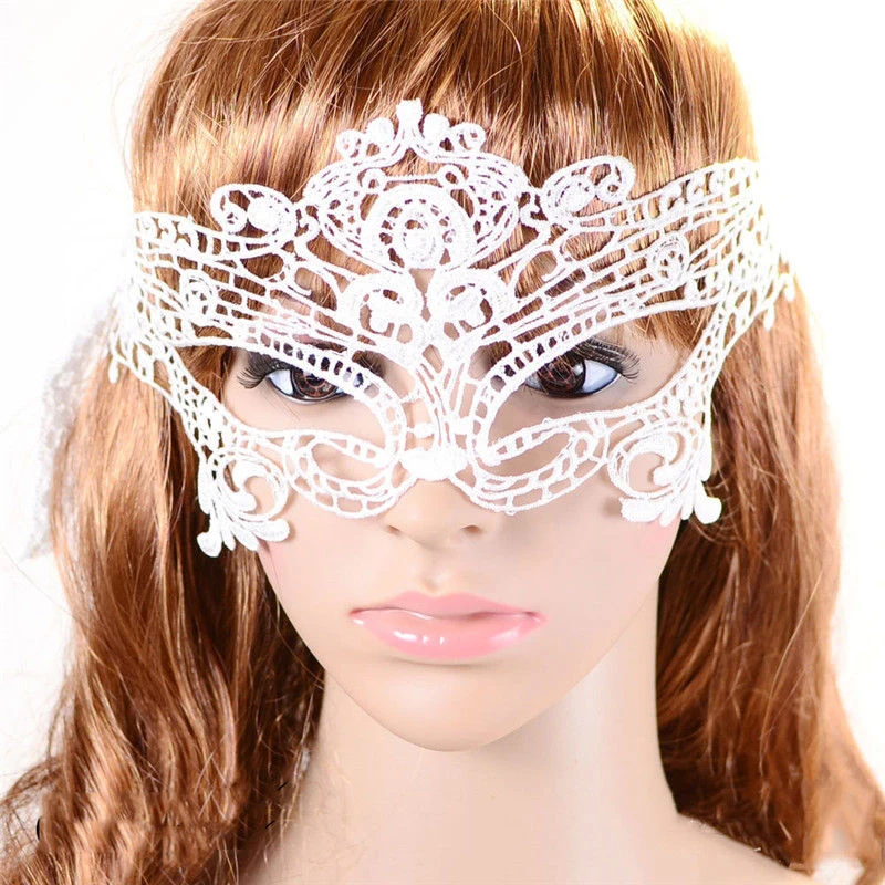 Вечерние женские маскарадные маски в 6 стилях, маскарадный костюм, маска для глаз, Сексуальная кружевная Венецианская маска для маскарада на Хэллоуин, косплей - Цвет: 1Pcs Style 1