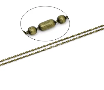 

Bronze Tone Ball Chains Findings 1.5mm 2M, sold per packet of 1 new